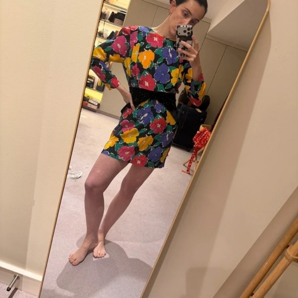 Floral Asus Multicolor Dress, Size M